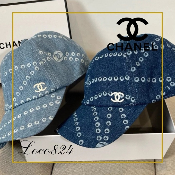 【上品カジュアル♪】シャネル CHANEL パールプリント キャップ