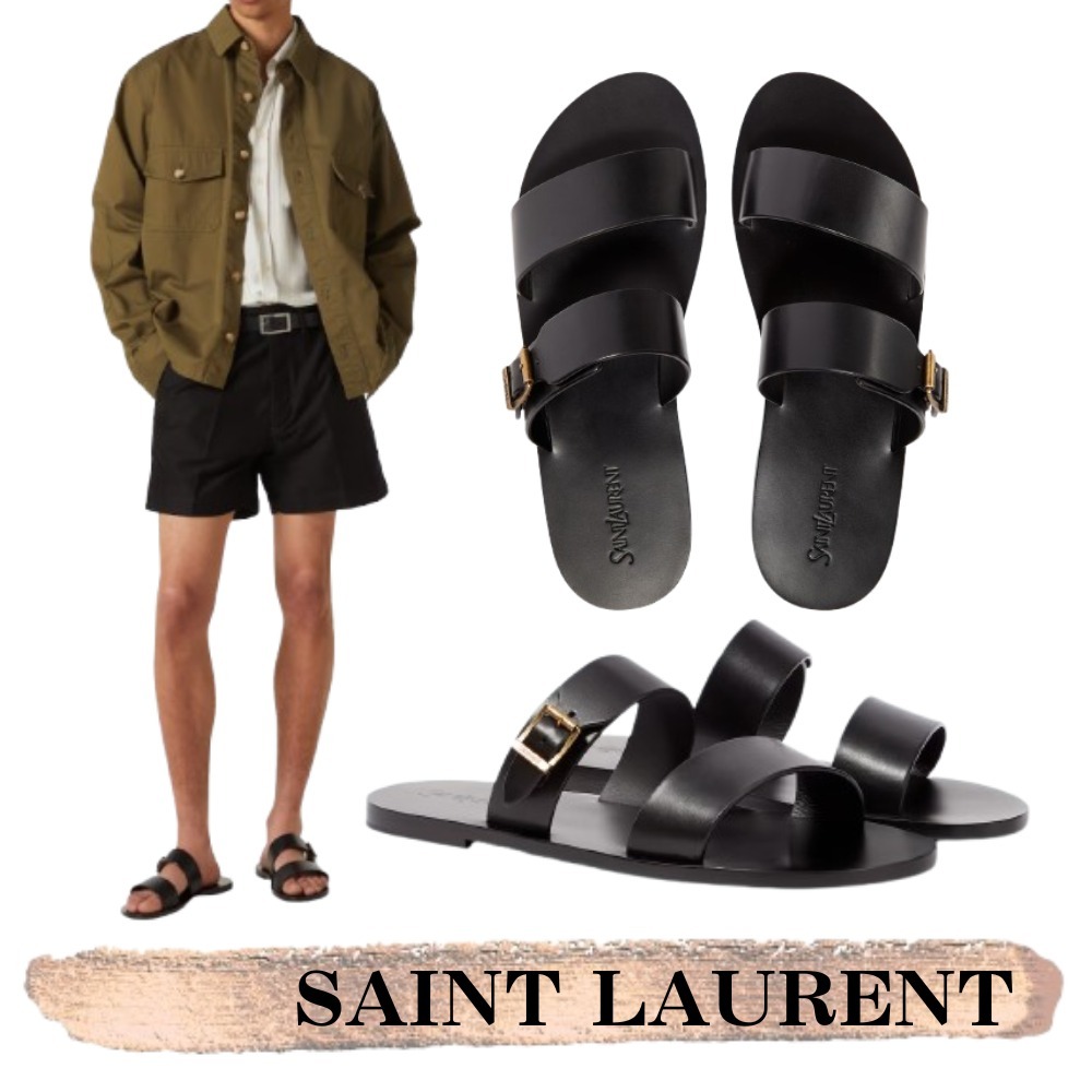 Saint Laurent☆関税込み☆イオスレザーサンダル