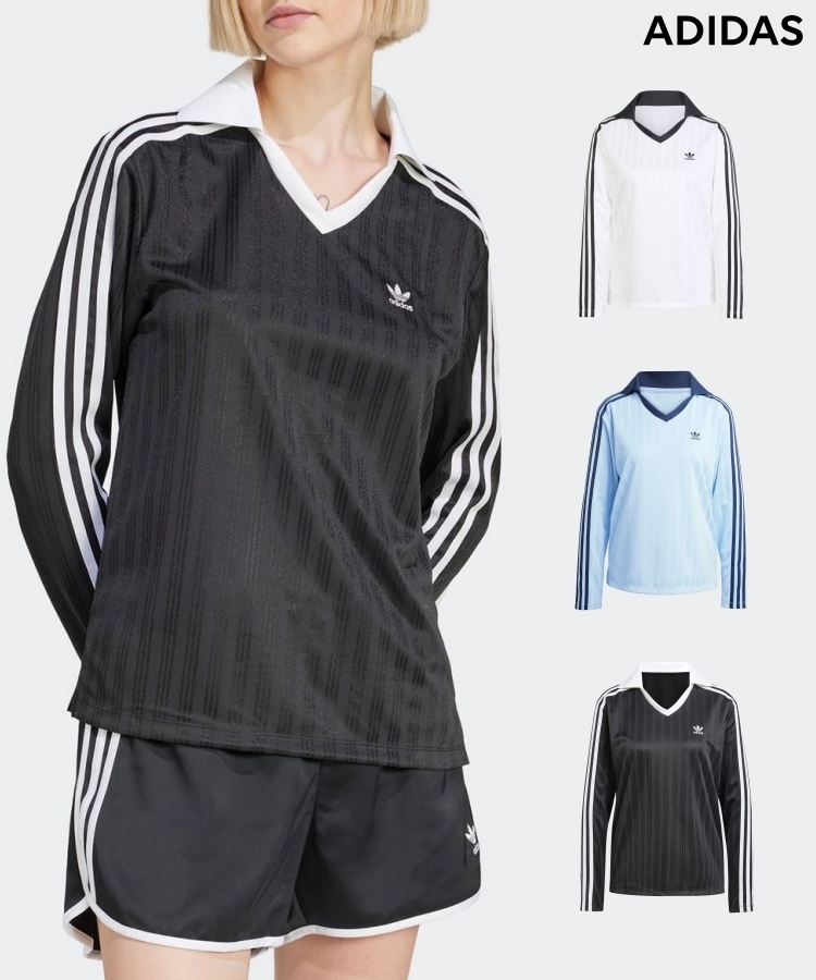 [ADIDAS] ポロシャツ 長袖 フットボール アディカラー (3color)