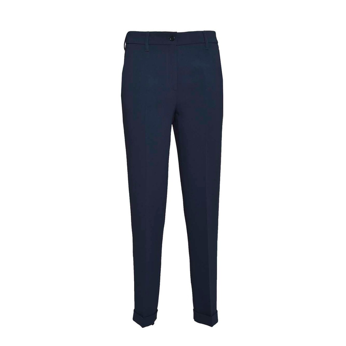 パンツ Aspesi Straight Leg Trousers In Navy Blue Cady Crepe