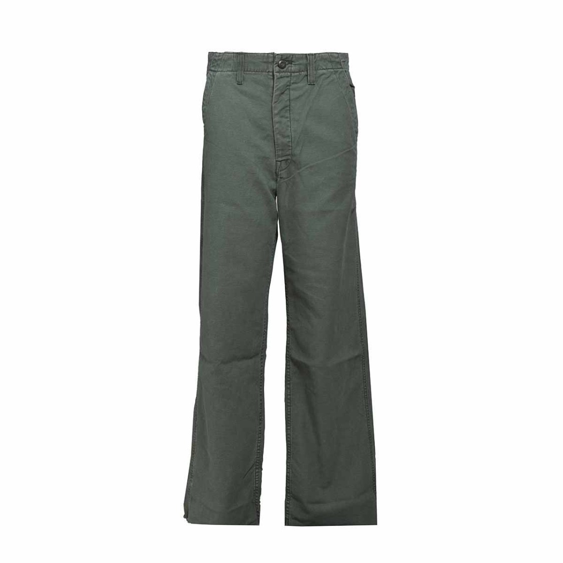 デニム・ジーパン Mother The Major Sneak Fray Jeans In Green Cotton