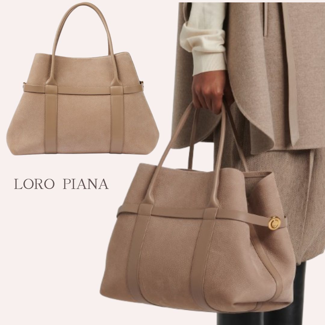 【Loro Piana】エレガント♪ギエラ ラージレザートートバッグ