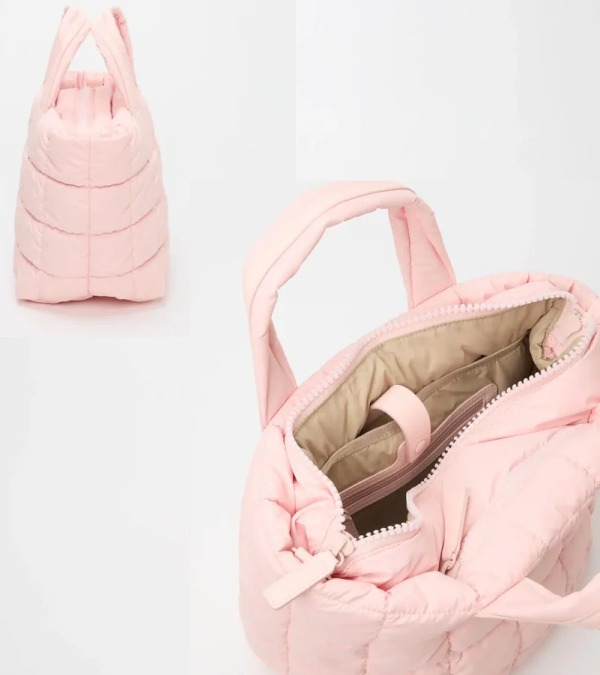 “VeeCollective” キルティングSMALLトート Pink