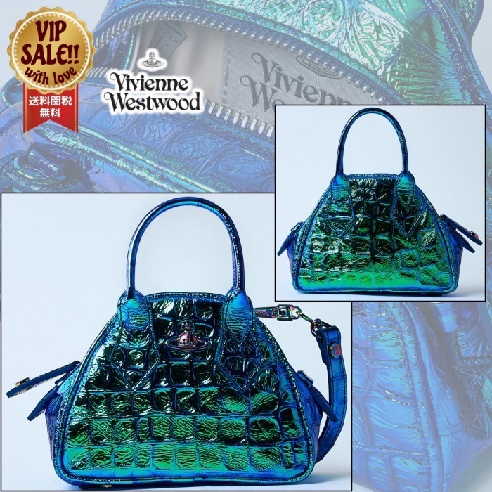 【Vivienne Westwood】 ミニ ヤスミン ハンドバッグ ブルー