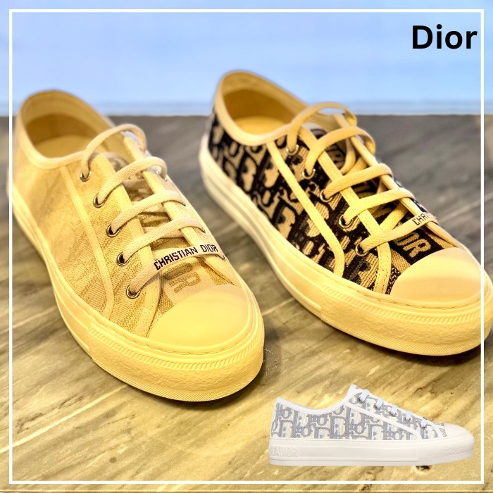 上質【DIOR】Walk'n'Dior スニーカー オブリーク 刺繍コットン