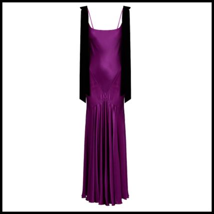 NINA RICCI ニナリッチ ワンピース Gathered satin maxi 1016339 NINA RICCI - NINARICCI(ニナリッチ) ワンピース サイズ13 L