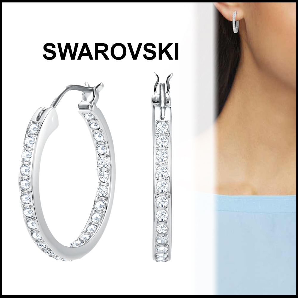 安心追跡付き【SWAROVSKI】サマセットフープ ピアス