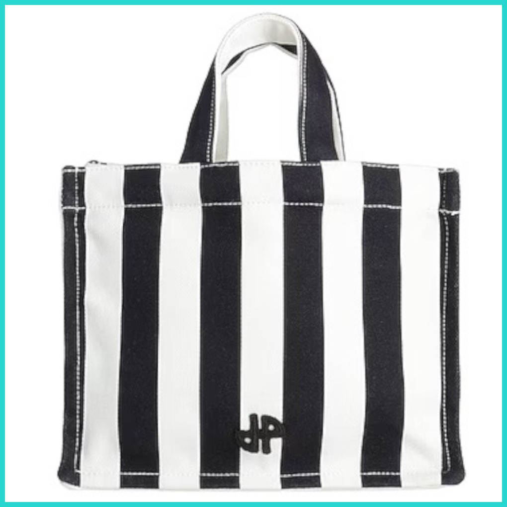 ◇PATOU◆SALE!ロゴストライプコットンキャンバストートスモール