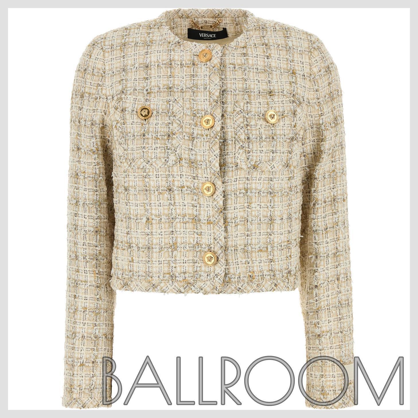 ジャケット VERSACE MULTICOLOR TWEED BLAZER
