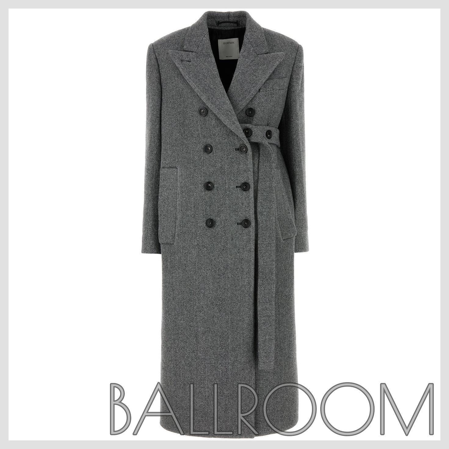 コート SPORTMAX EMBROIDERED WOOL BLEND BILLY COAT