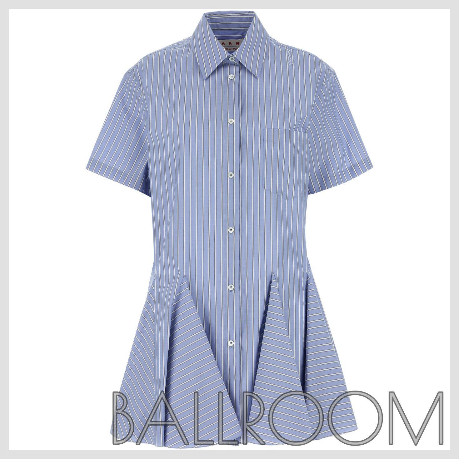 ワンピース MARNI EMBROIDERED POPLIN SHIRT DRESS