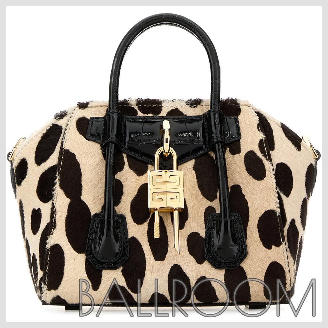 ハンドバッグ GIVENCHY PRINTED CALF HAIR ANTIGONA LOCK TOY HANDBAG