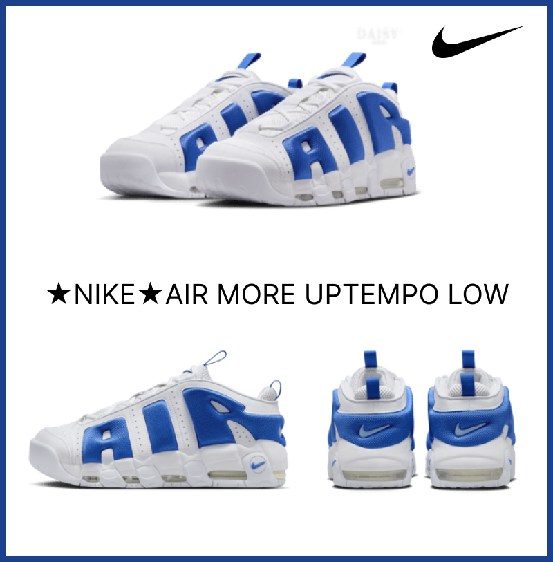 ★NIKE★AIR MORE UPTEMPO LOW White/Psychic Blue FZ3055-101