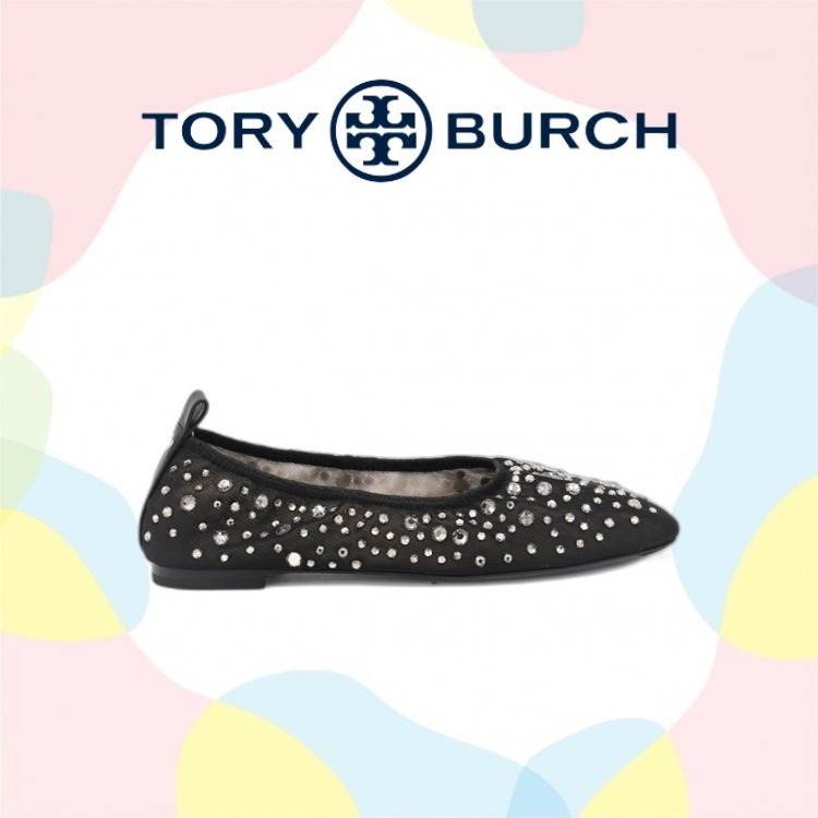 【TORYBURCH】 black leather flat （関税送料込）