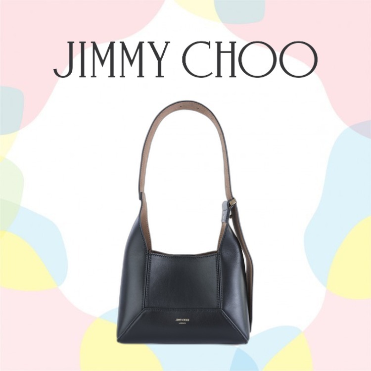【JIMMYCHOO】 black calf leather shoulder bag （関税送料込）