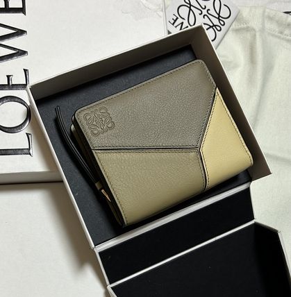 VIP価格.LOEWE パズル 二つ折り財布 関税送料込 ジップ LOEWE PUZZLE(ロエベ パズル) 折りたたみ財布(レディース