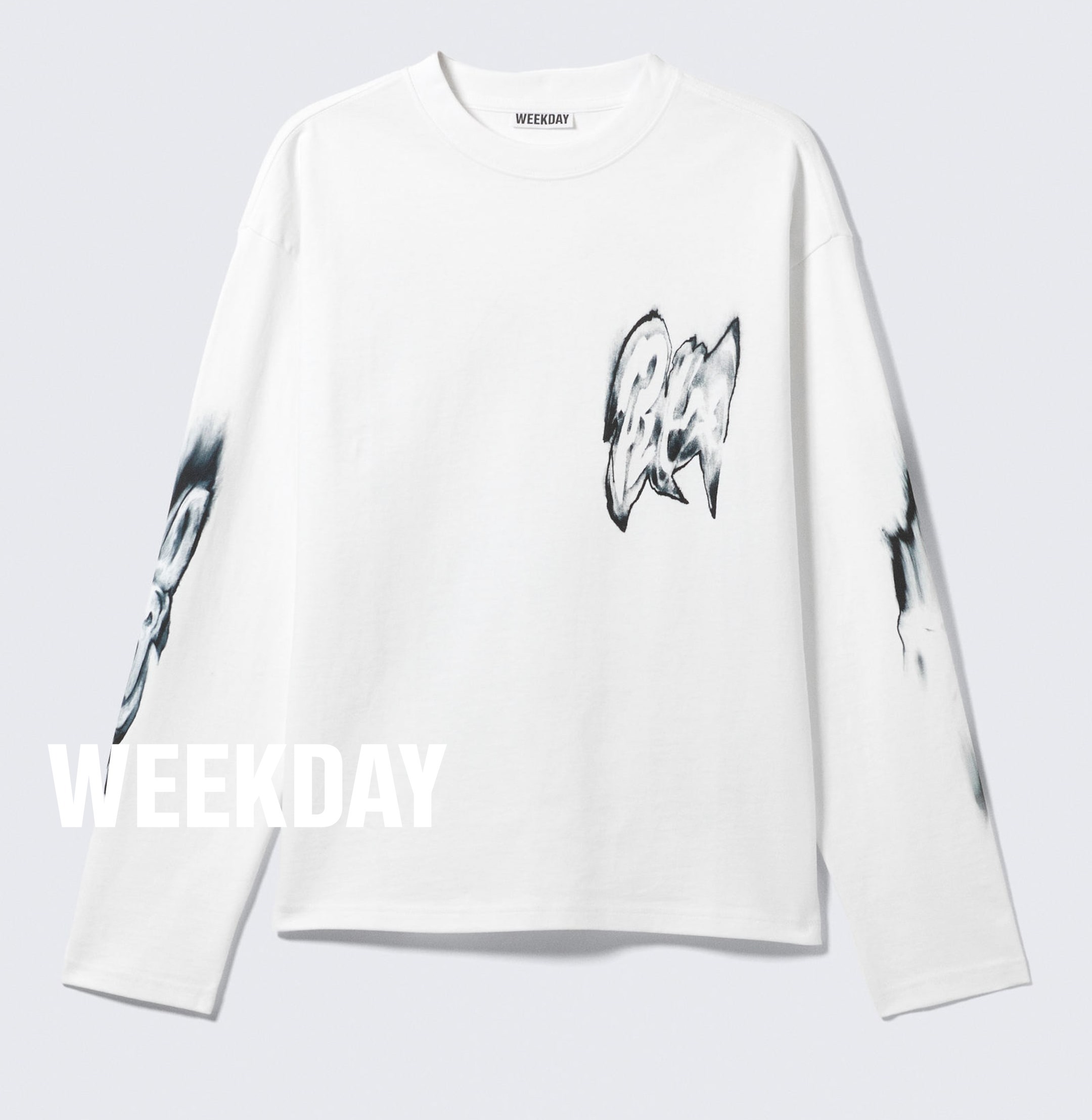 ★英国発*WEEKDAY*新作*グラフィック長袖Tシャツ/ABSTRACT★