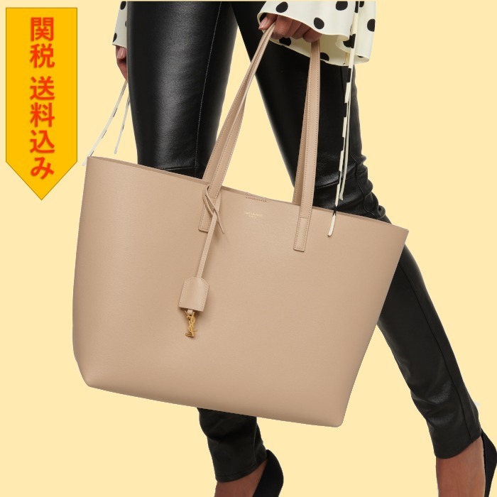 【Saint Laurent】 Shopping E/W leather tote