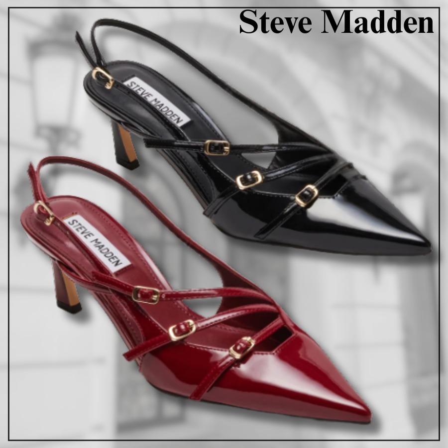 【Steve Madden】ポインテッドトゥ スリングバック ローヒール