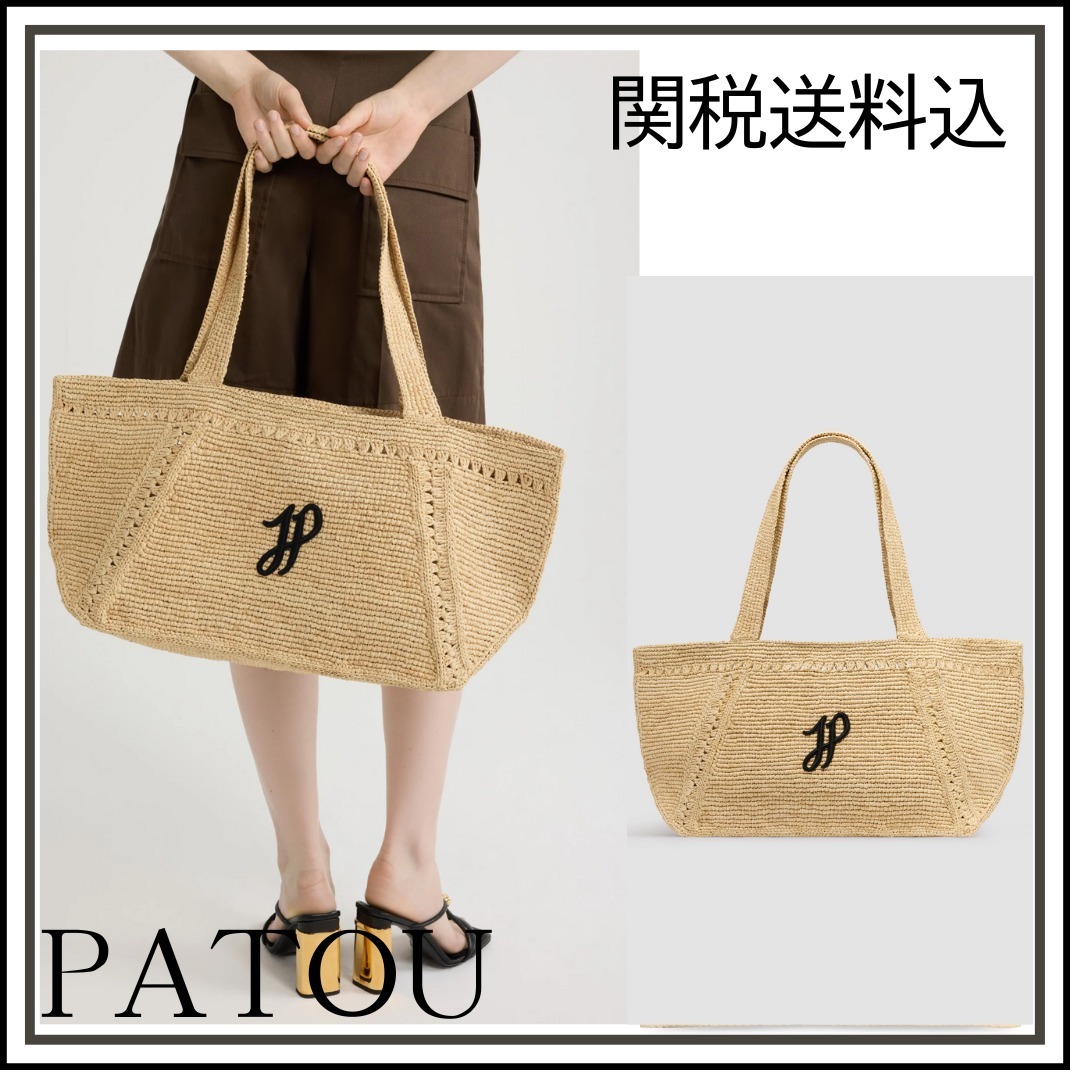 【関税送料込み】PATOU ロゴ トラペーズ トート ラージ
