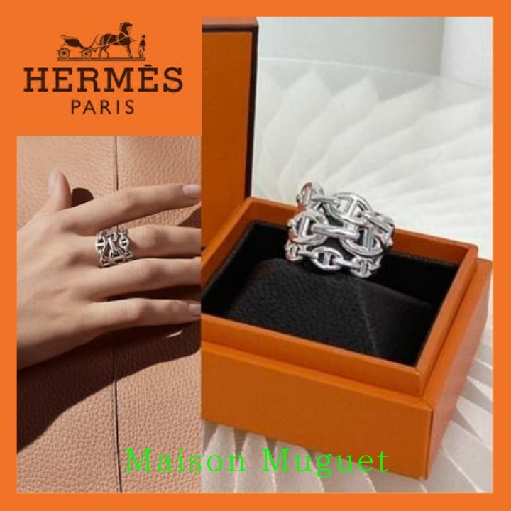 《定番で大人気》HERMES シェーヌダンクル アンシェネ リング GM