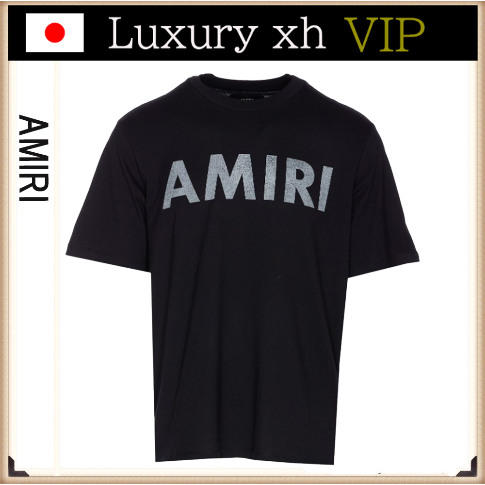 ★25AW AMIRI STENCIL ロゴ付き コットン 半袖 Tシャツ
