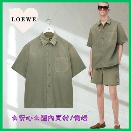 関税込 LOEWE ロエベ ロゴ コットン ルーズ フーディ 緑 リラックスフィット フーディー（コットン） グリーン - LOEWE
