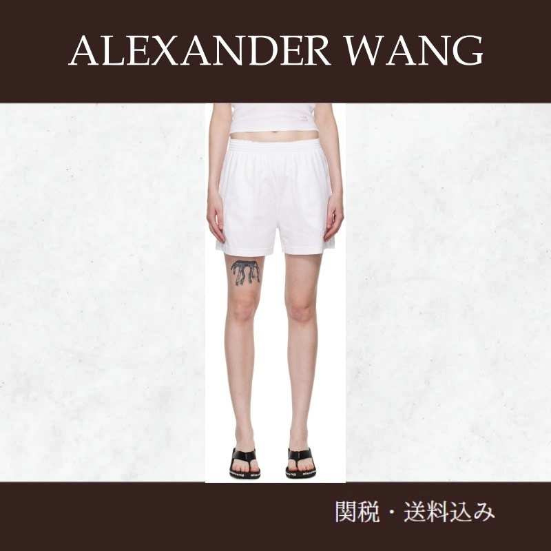 Alexander Wang ☆ホワイト ロゴパッチ ショートパンツ
