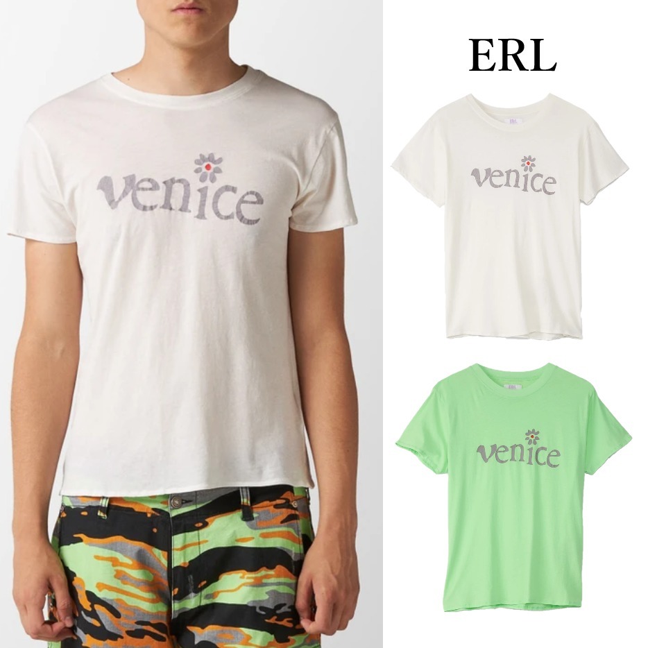 関税込◆ERL コットン UNISEX VENICE TSHIRT