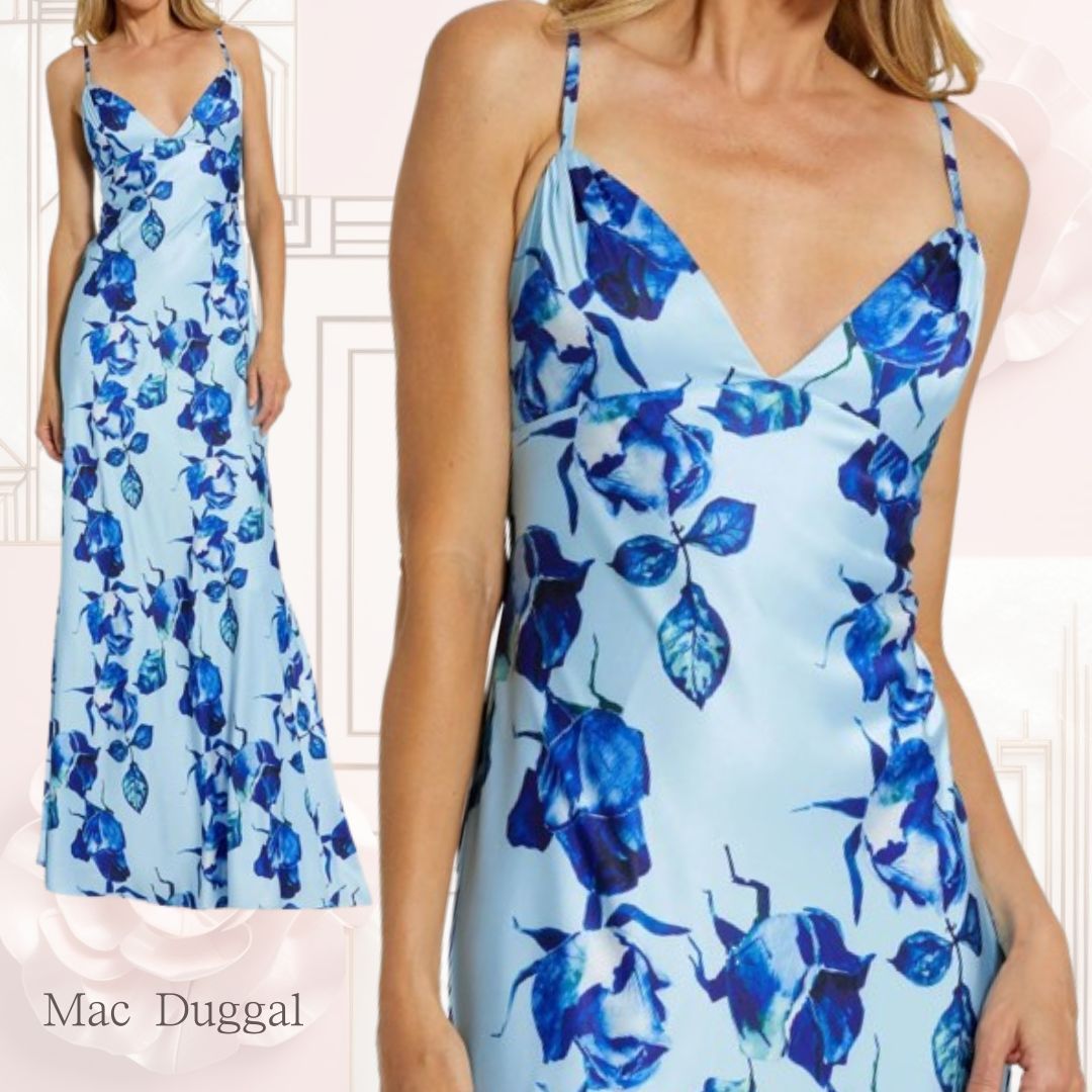 【Mac Duggal 】エレガント♪花柄キャミソールドレス