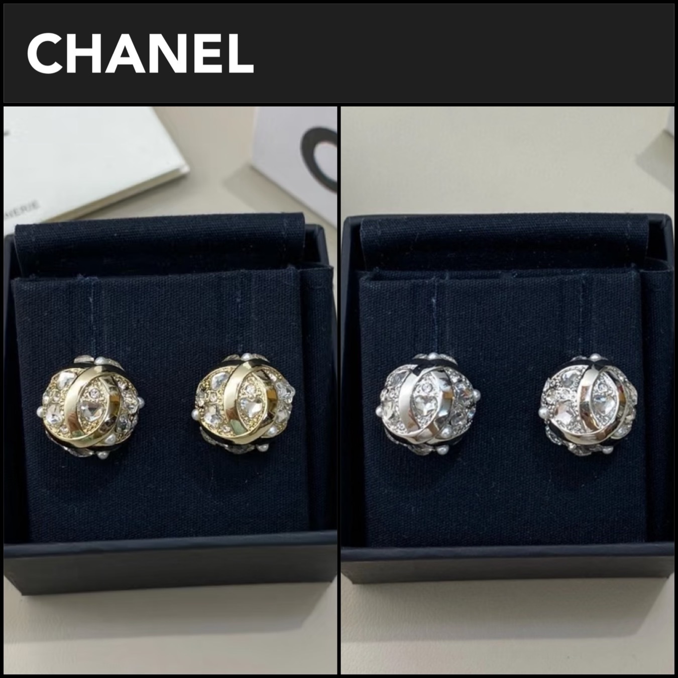 ハートや星がさりげなく煌めく♪【CHANEL】25P CCロゴ ピアス