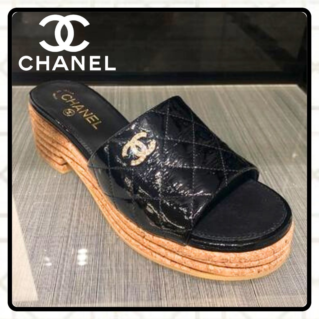 【コルクソールでスタイルも盛れる♪】CHANEL サンダル