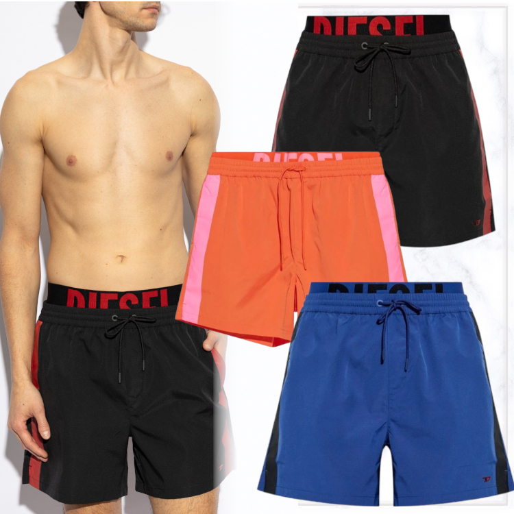 【DIESEL】Visper-41-D-Pop◆ウエストロゴ入り◆スイムショーツ
