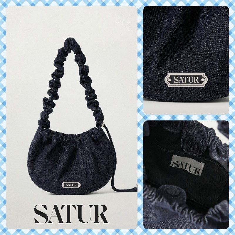 【SATUR】25SS/送料,税込 ★Scrunchie Small Denim Shoulder Bag