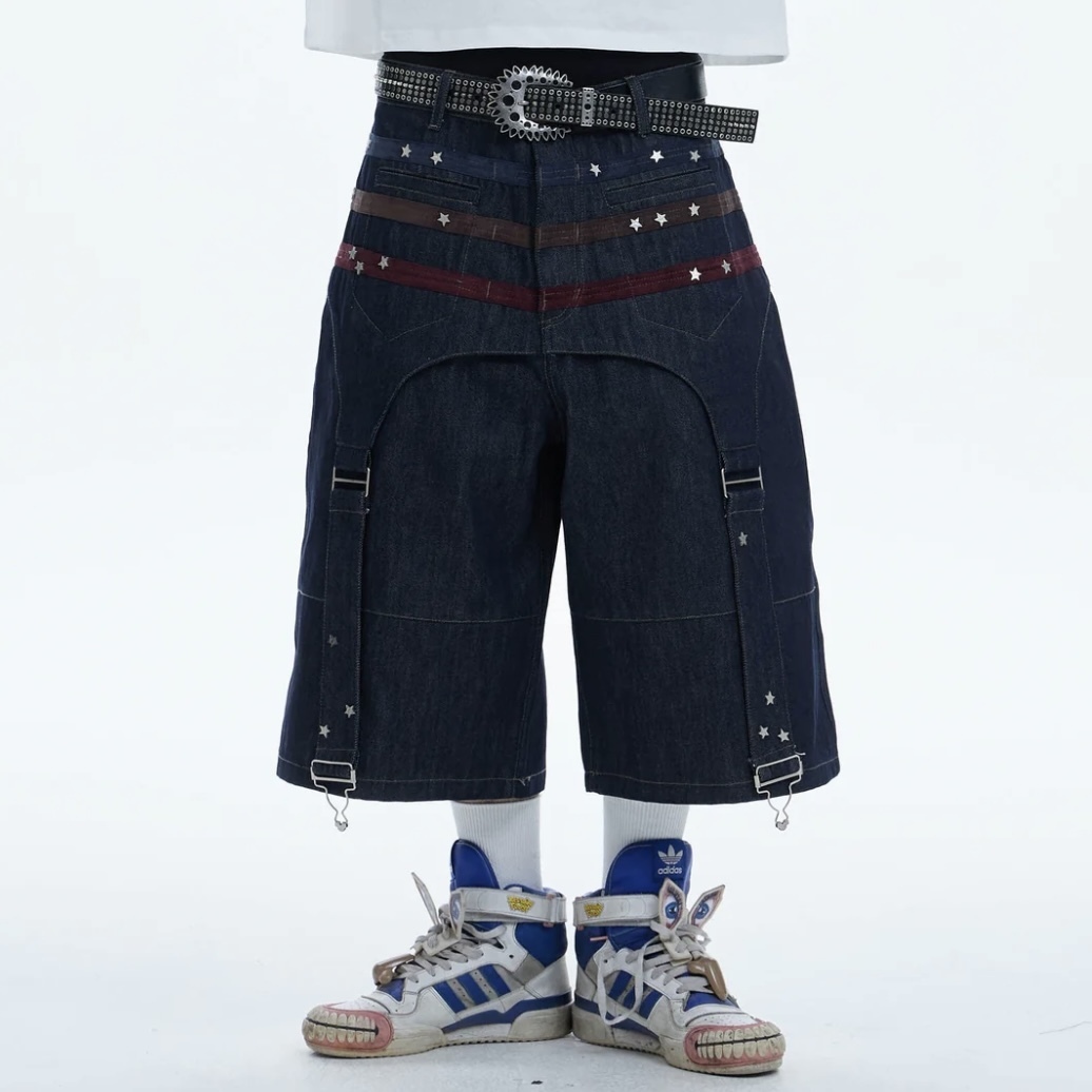 国内で当店のみ DND4DES - Star-Rivet Harness-Layered Denim