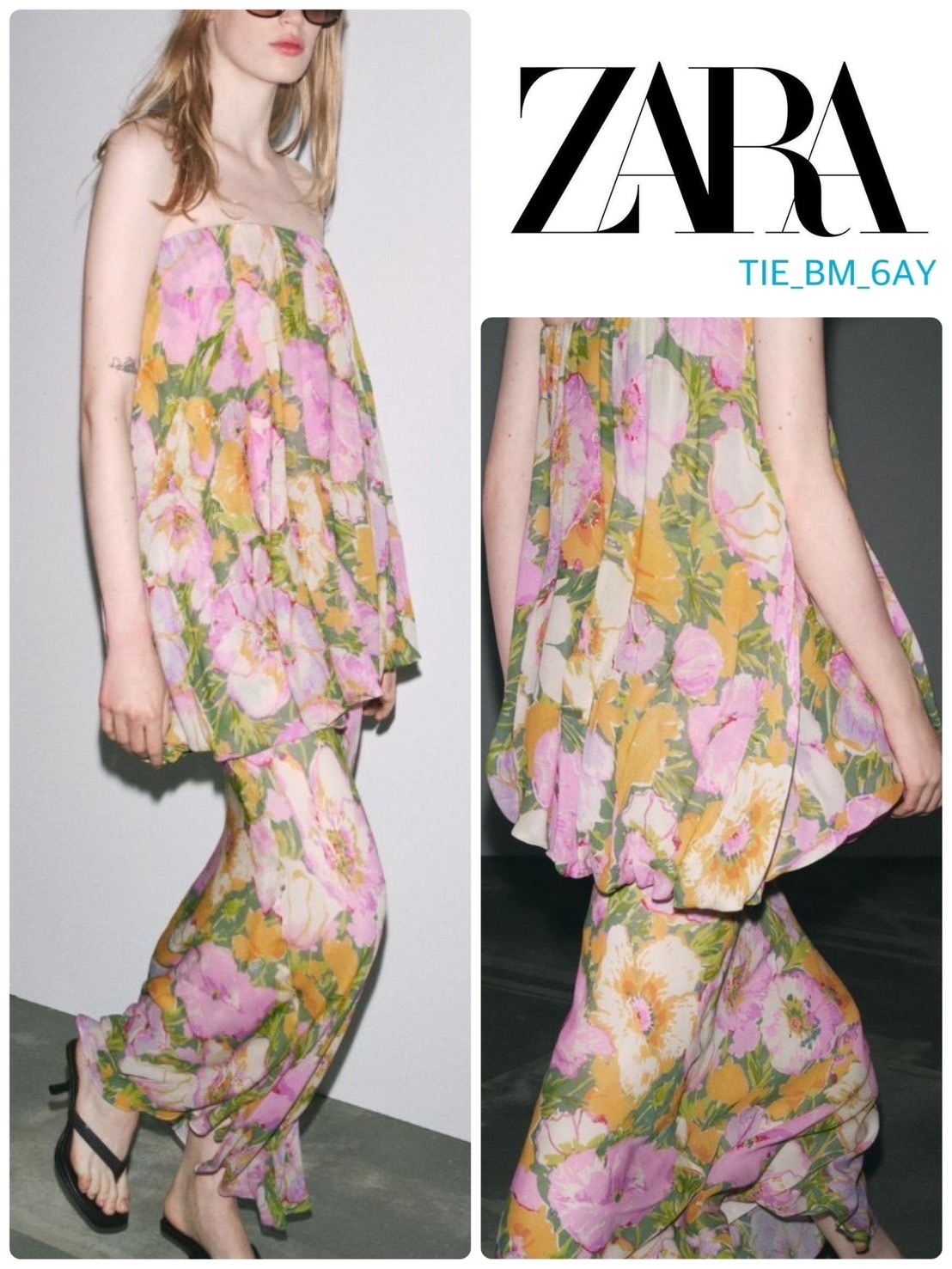 スペイン発 ZARA フラワープリントドレス ZWコレクション 限定版