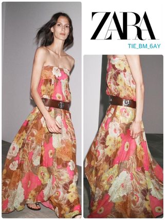 スペイン発送 ZARA ショートプリントドレス ZWコレクション 限定 スペイン発送 ZARA ZWコレクション プリントドレス 今季新作