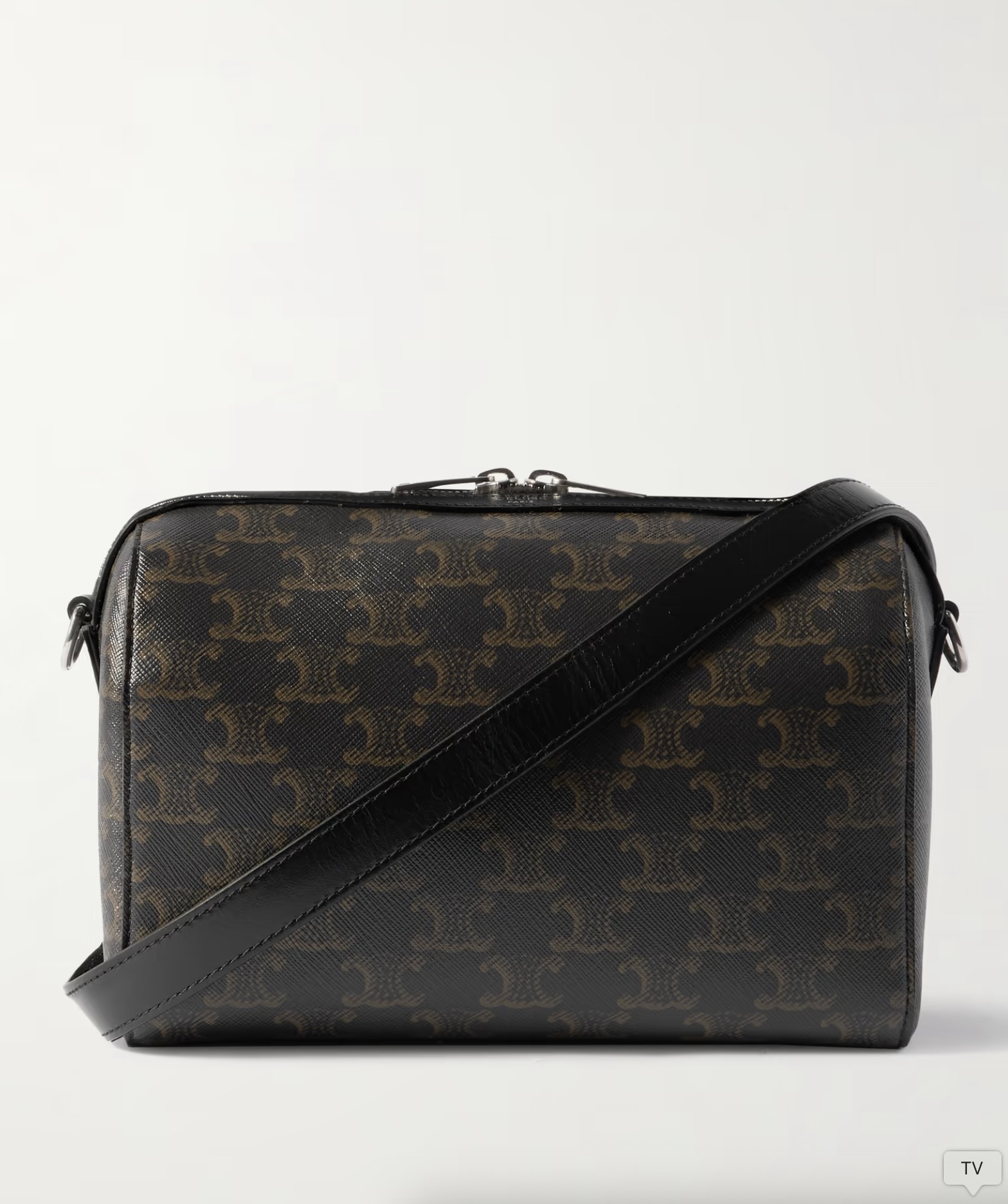 CELINE ボストンミニ レザートリム メッセンジャーバッグ