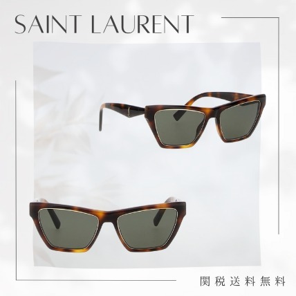【Saint Laurent】キャットアイ サングラス ミディアムハバナ