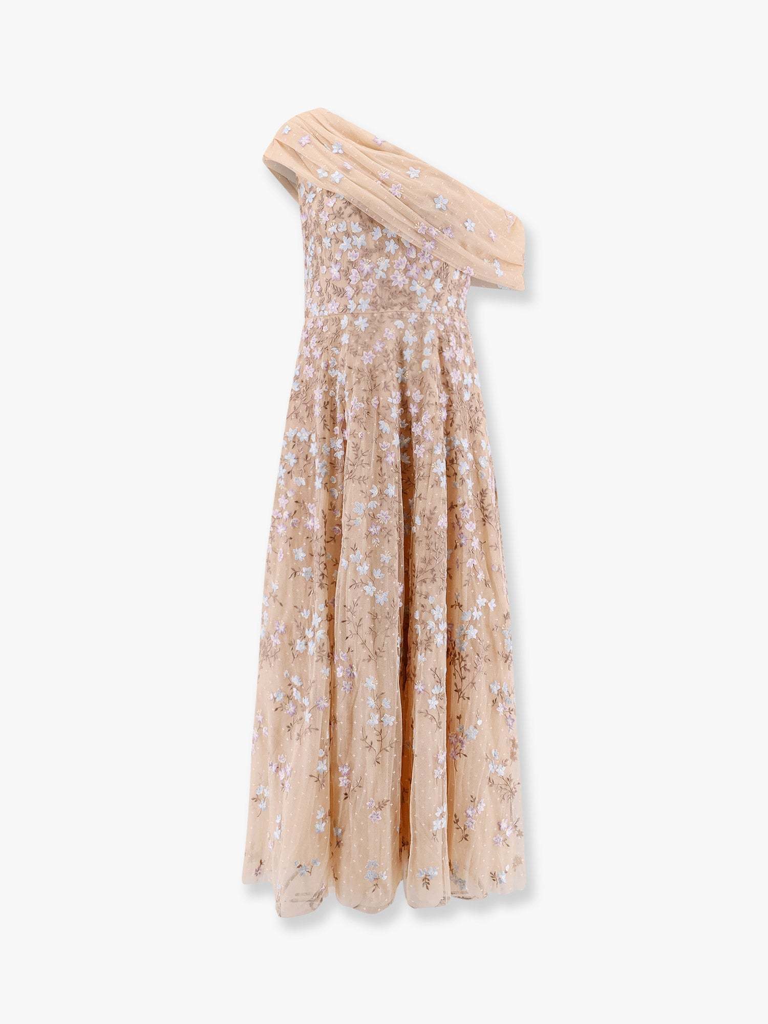 ワンピース NEEDLE & THREAD One-shoulder long dress with multicolor