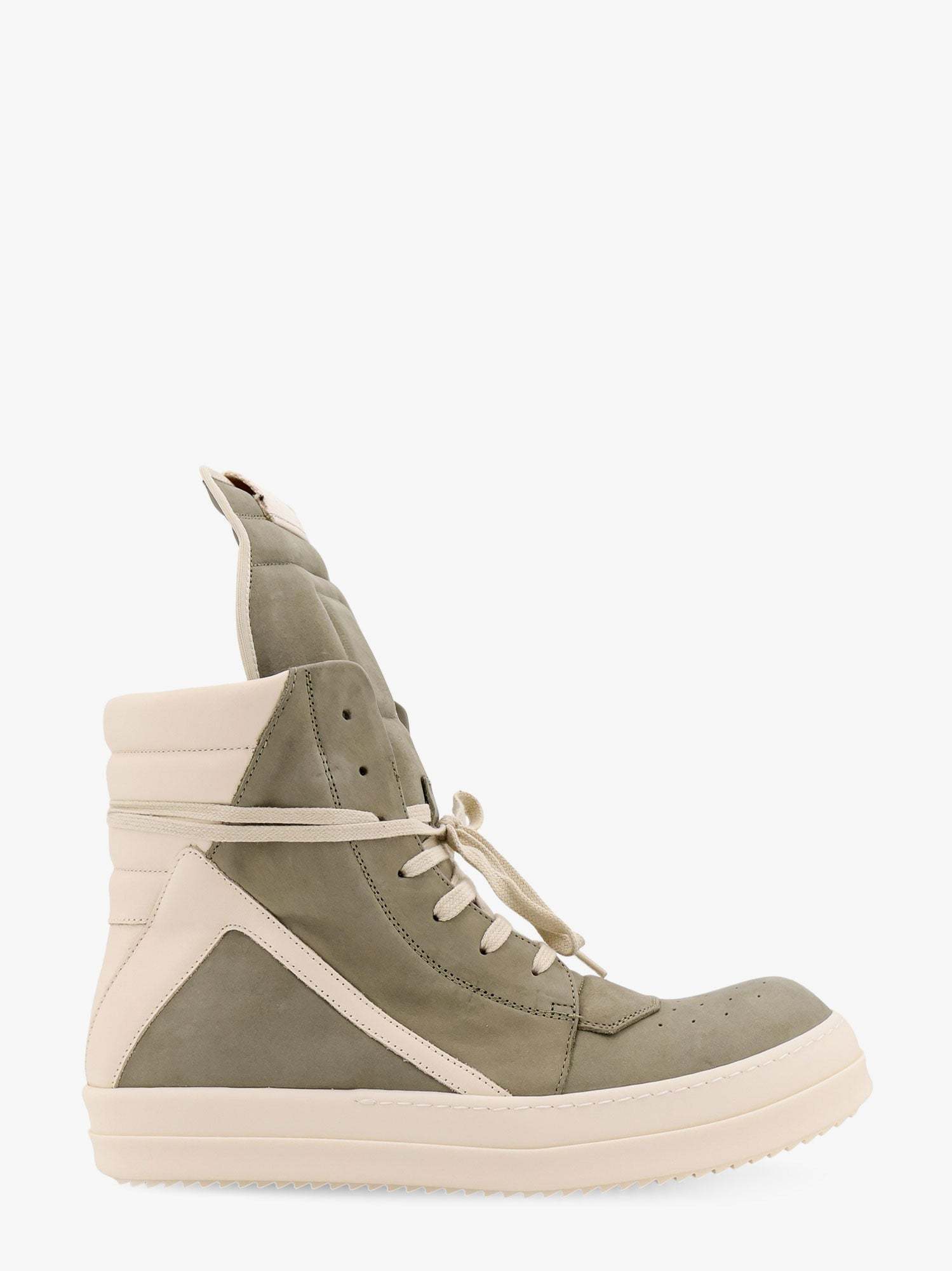 スニーカー RICK OWENS Geobasket leather sneakers with maxi tongue