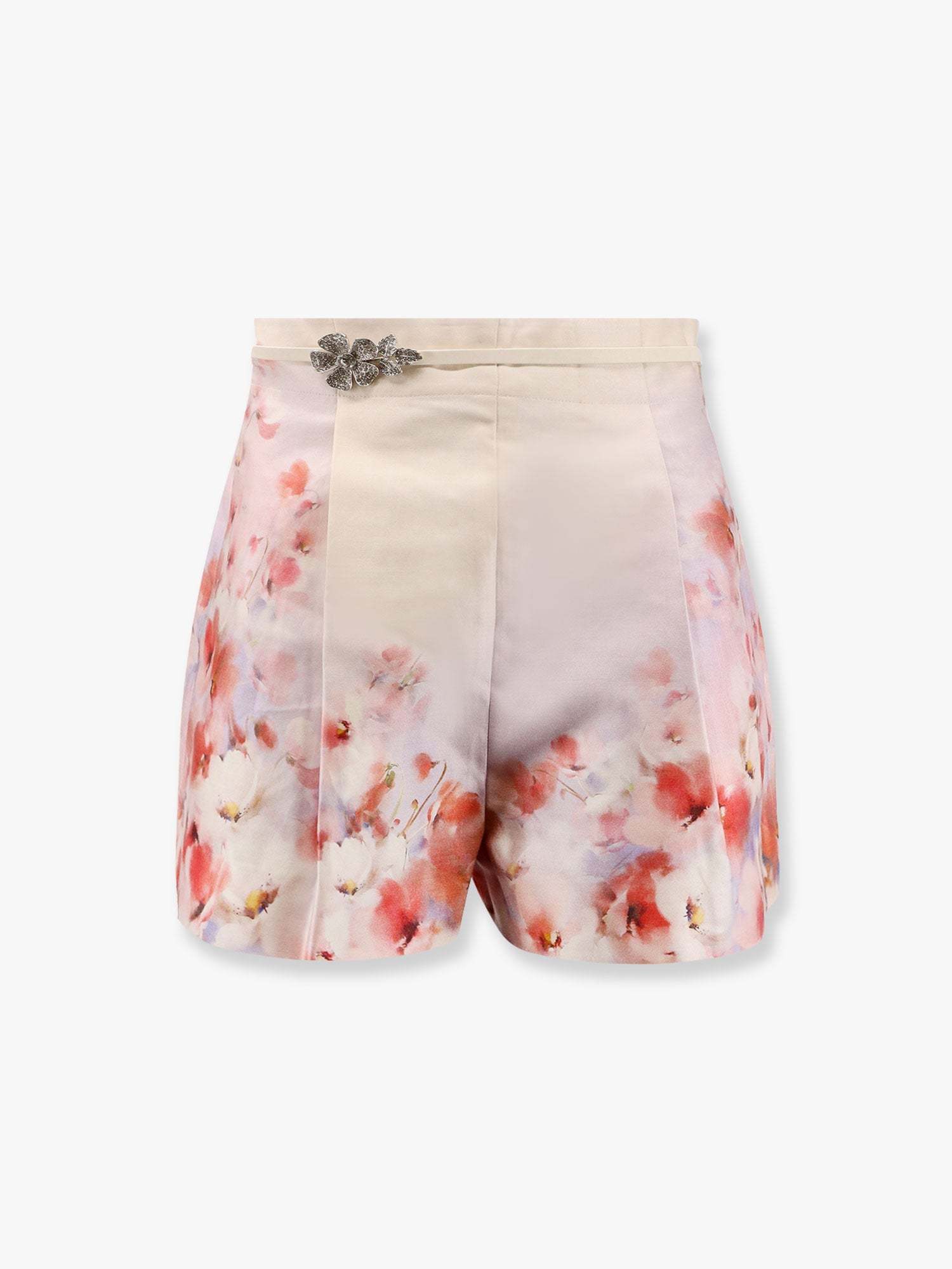 ショートパンツ ZIMMERMANN Silk blend shorts with floral print