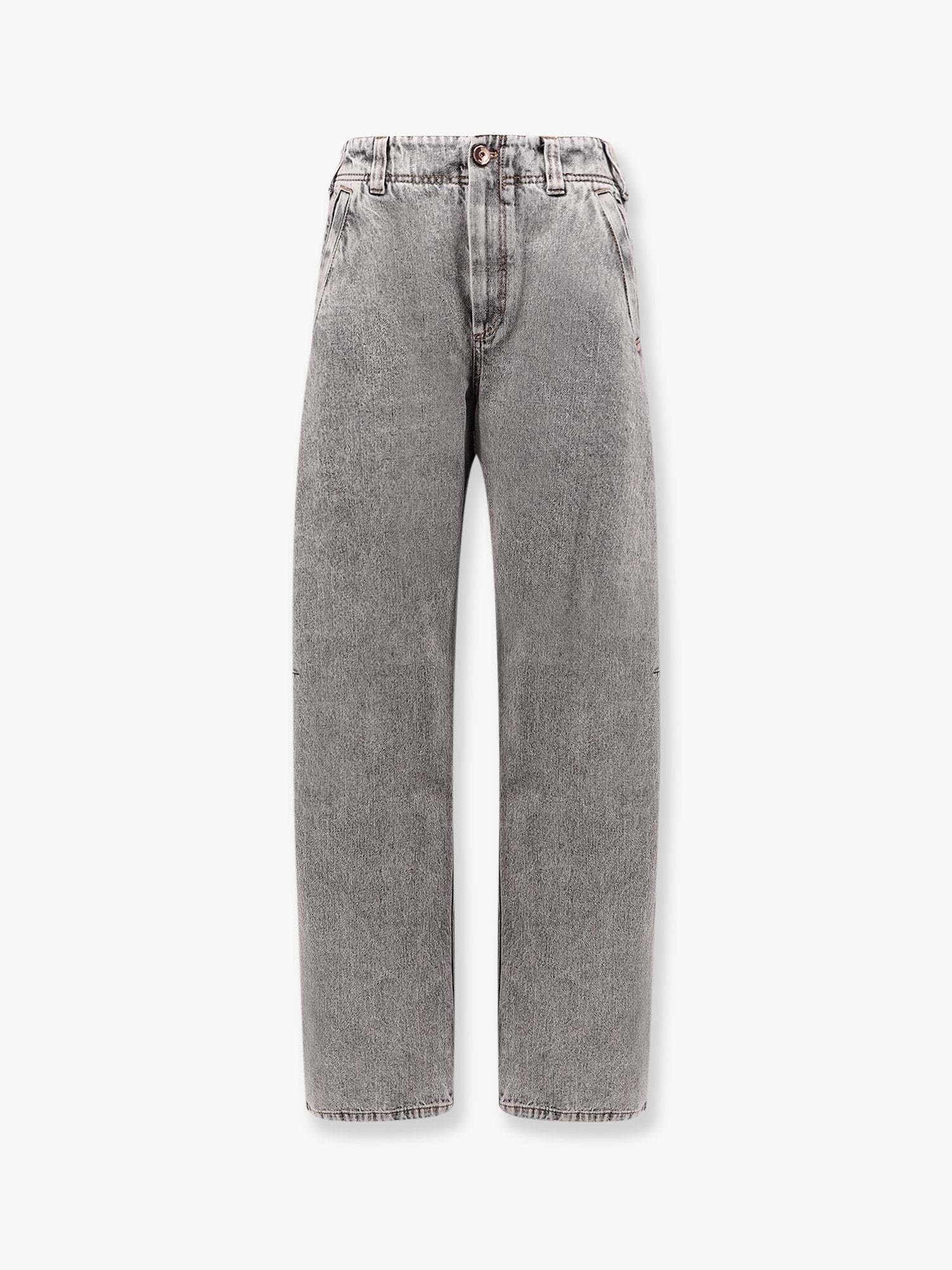 BRUNELLO CUCINELLI Curved grey denim jeans デニム