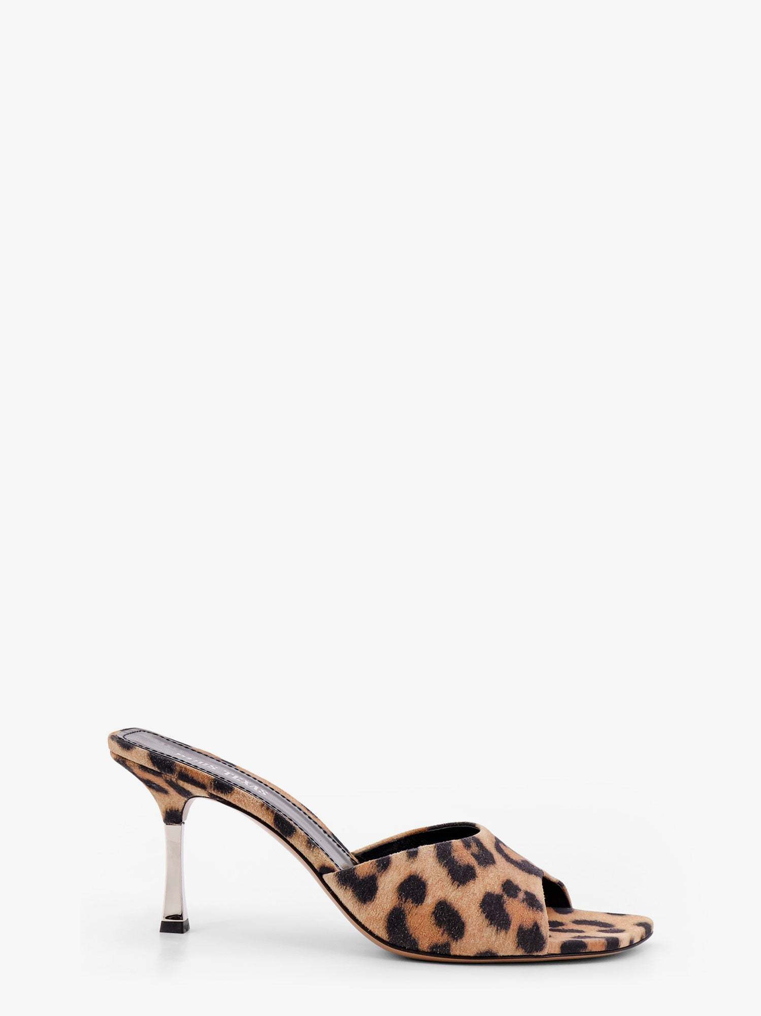PARIS TEXAS Lorena suede sandals with animal print レザー