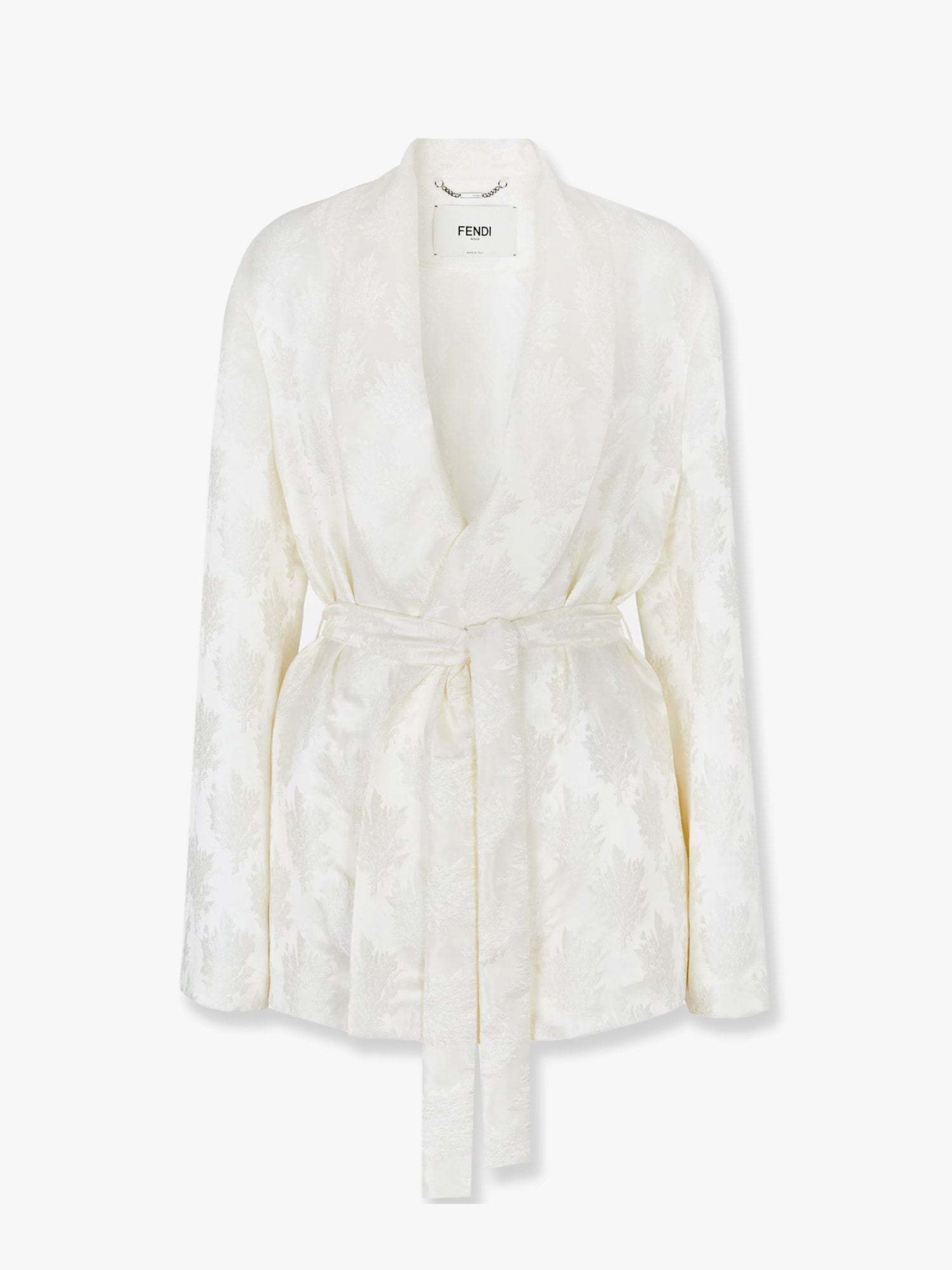 FENDI Jacquard silk blazer with floral motif ジャケット