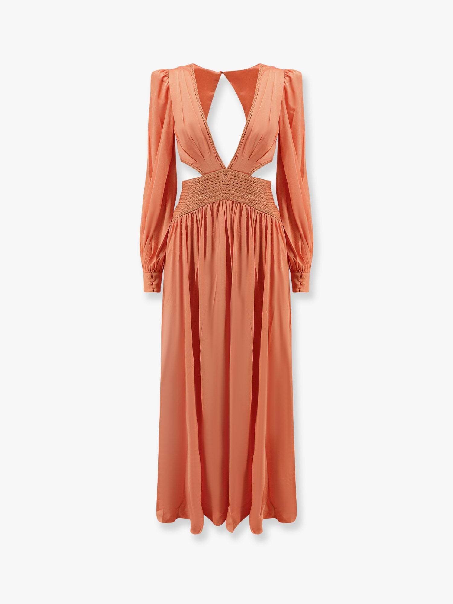 PATBO Satin sunset long dress with cut-out details ドレス