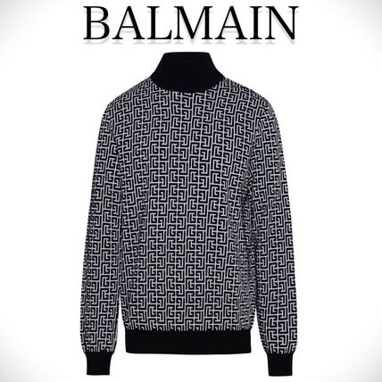 バルマン BALMAIN プルオーバー トップス ボーダー 黒白 セーター