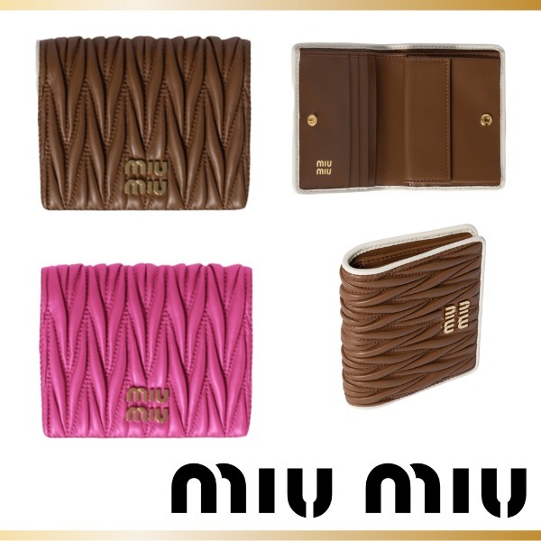 【MIU MIU】ミュウミュウ マテラッセレザー 2つ折り財布