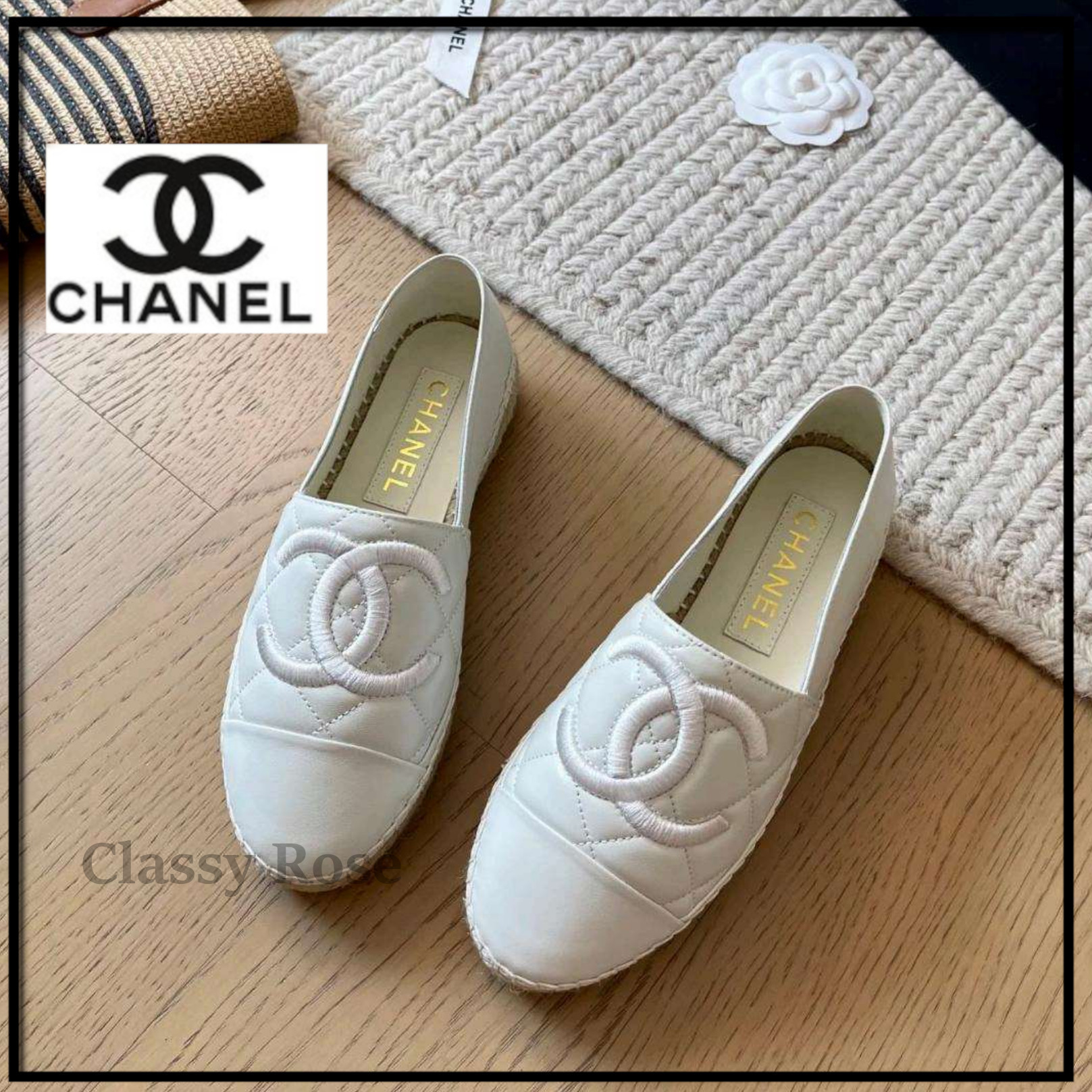 【オシャレで大活躍★CHANEL】エスパドリーユ フラットシューズ