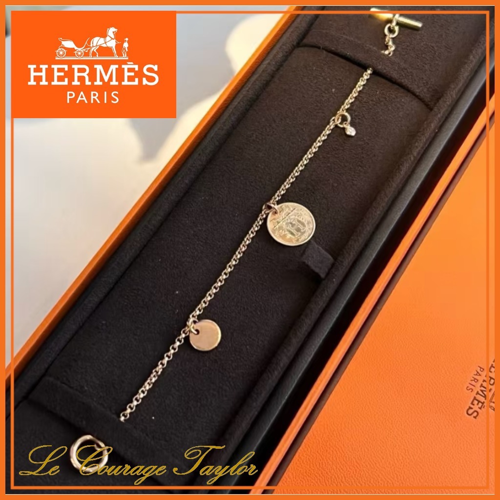 ピンクゴールド♪【HERMES】エルメスエクスリブリブレスレットSM